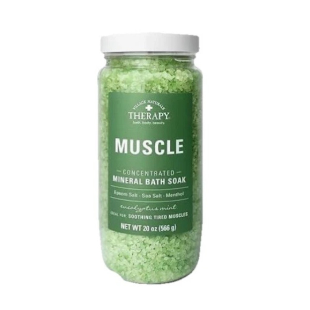 Village Naturals Therapy Mineral Soothing Bath Soak Sore MUSCLE Aches Pain 20 Oz